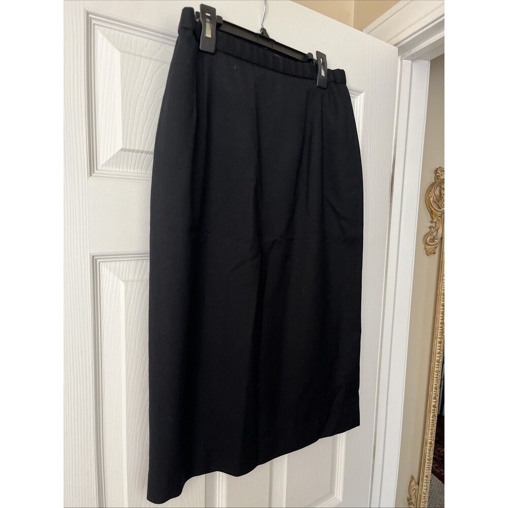 Pendleton 100% Wool lined Pencil Skirt Womens 10 Navy Blue Made in USA EUC